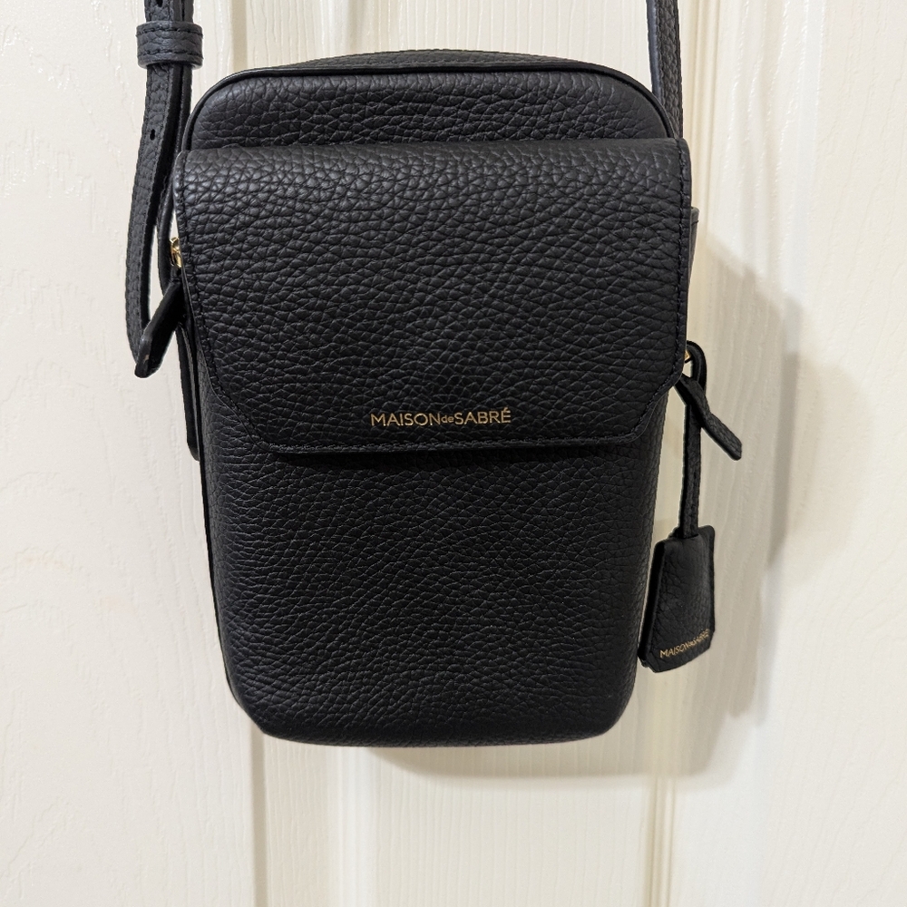 Black Crossbody Phone Pouch
